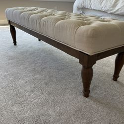 Pottery Barn Tufted Upholstered Bench for Sale in Fullerton CA OfferUp