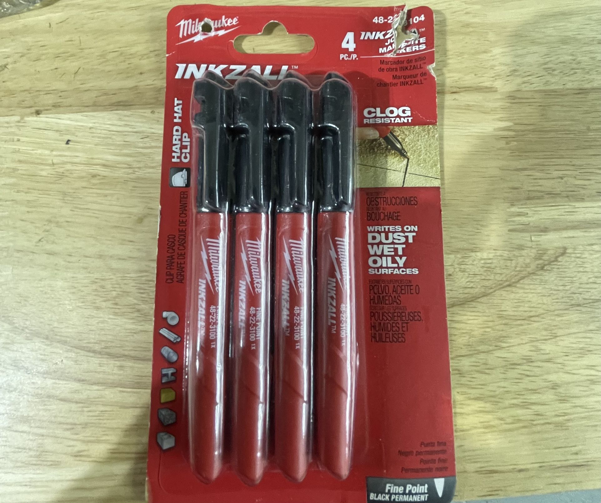 Milwaukee 4 Pack INKZALL Jobsite Markers