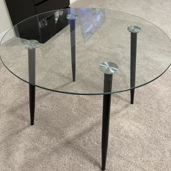 Glass Round Dining Table