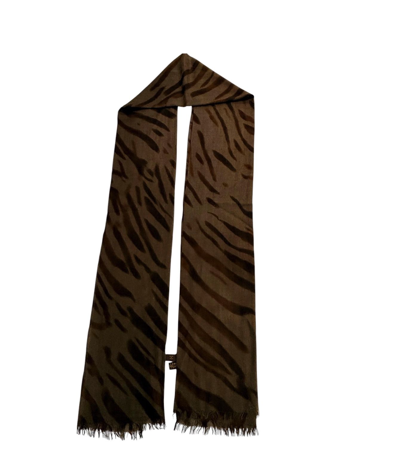 Brown Zebra Print Scarf