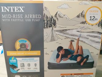 Intex Queen Mid-Rise Airbed with USB Pump