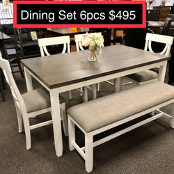 CLEARANCE SALE !!! New Solid Dining Table Set 