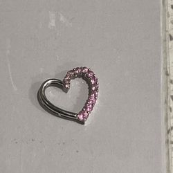 Pink Sapphire Heart Pendant 