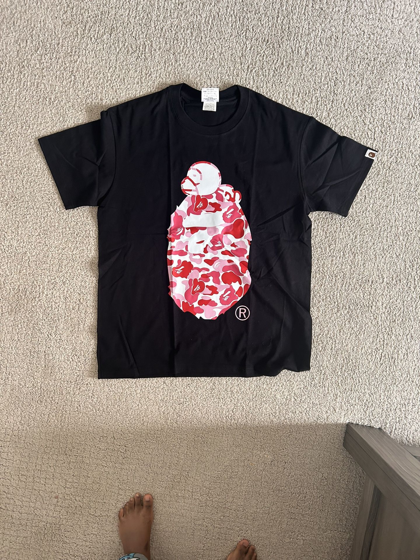 Bape black and pink camo shirt