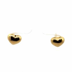 Woman’s Ladies 10k Yellow Gold Heart Stud Earrings GP3129256