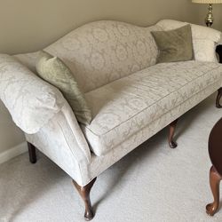 Camelback Sofa And Matching Wing Chair