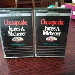 Two Tapes of an Audio Book of Chesapeake by James A. Michener
