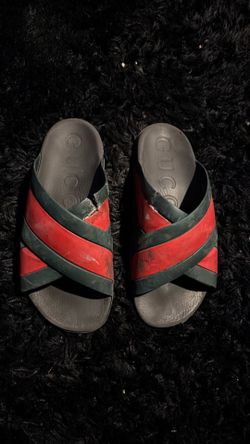 Authentic Gucci Web Slides – Used – Size  10.5 men