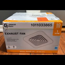 Commercial Electric 50 CFM Ceiling/Wall Bathroom Exhaust Fan, Energy Star BF1101