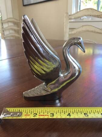 Vintage Chrome Swan Hood Ornament Peterbilt Kenworth Truck