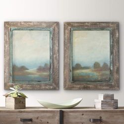 Morning Vista by Grace Feyock set of 2 Framed Canvas