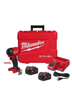 M18 FUEL SURGE 18V Lithium-Ion Brushless Cordless 1/4 in. Hex Impact Driver with (2) 5.0 Ah Battery