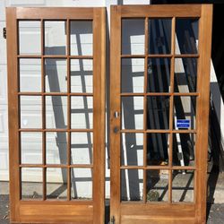Exterior Wood French Door Set 70x80 No Frame 