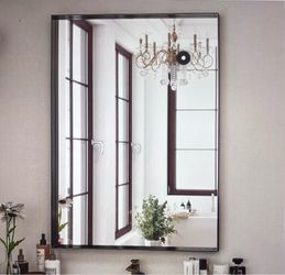Mirror Bathroom Vanity Mirror Rectangular Modern Aluminum Alloy