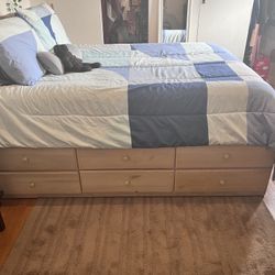 Full Sized Captains Bed Plus Headboard