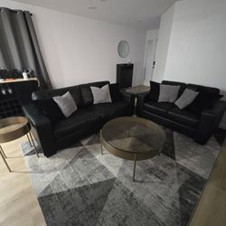 Living Room Sofa, Loveseat, Tables and Rug