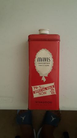 MAVIS imported talcum tin can