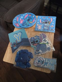 Stitch Birthday Party Set Plates Napkins 2 Banners Balloons Cake And Cupcake Toppers  