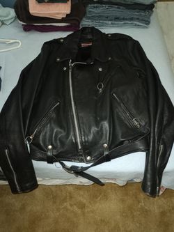 Vintage BROOKS Leather Motorcycle Jacket