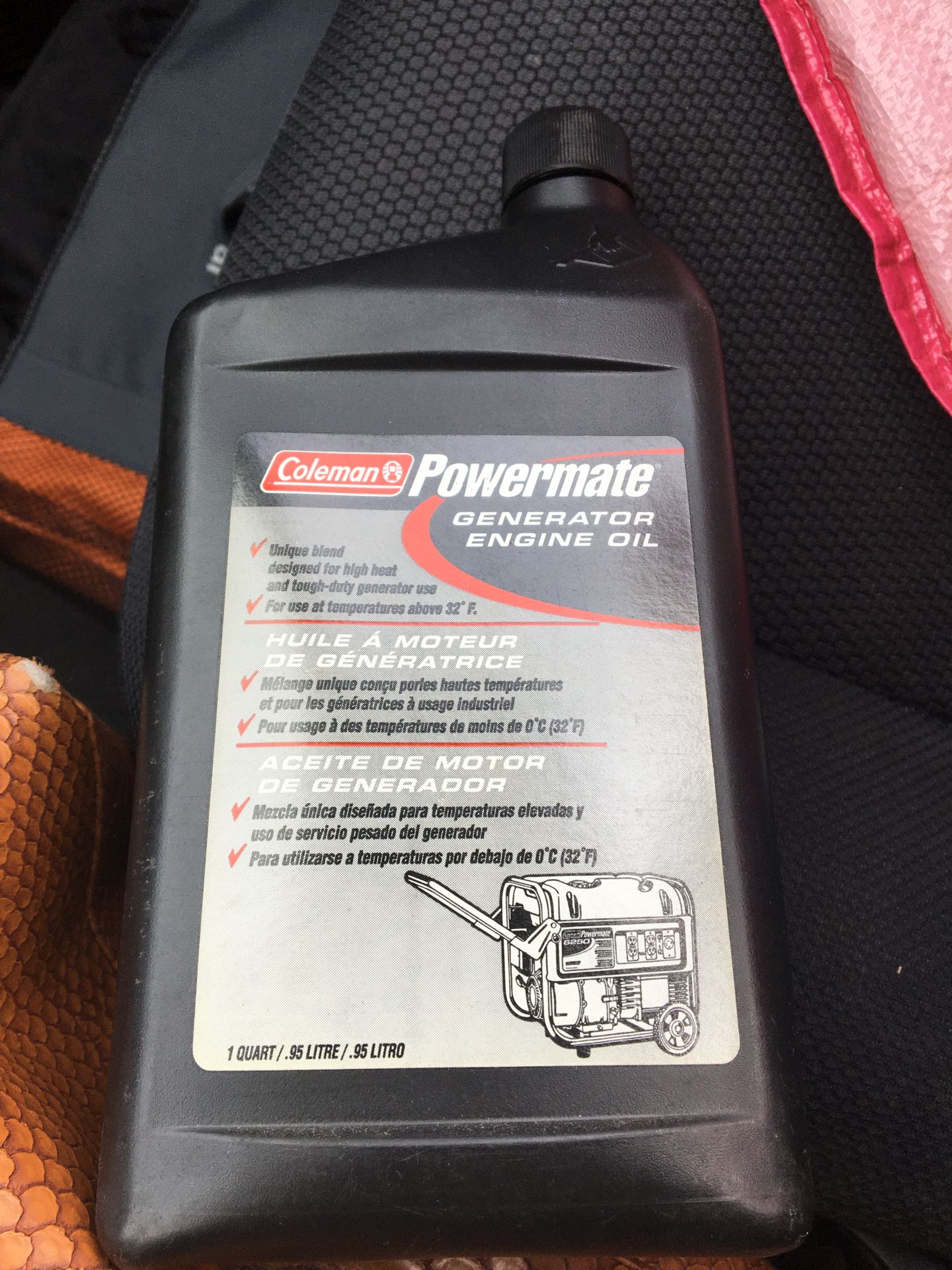 PowerMate generator engine oil Coleman 1 quart