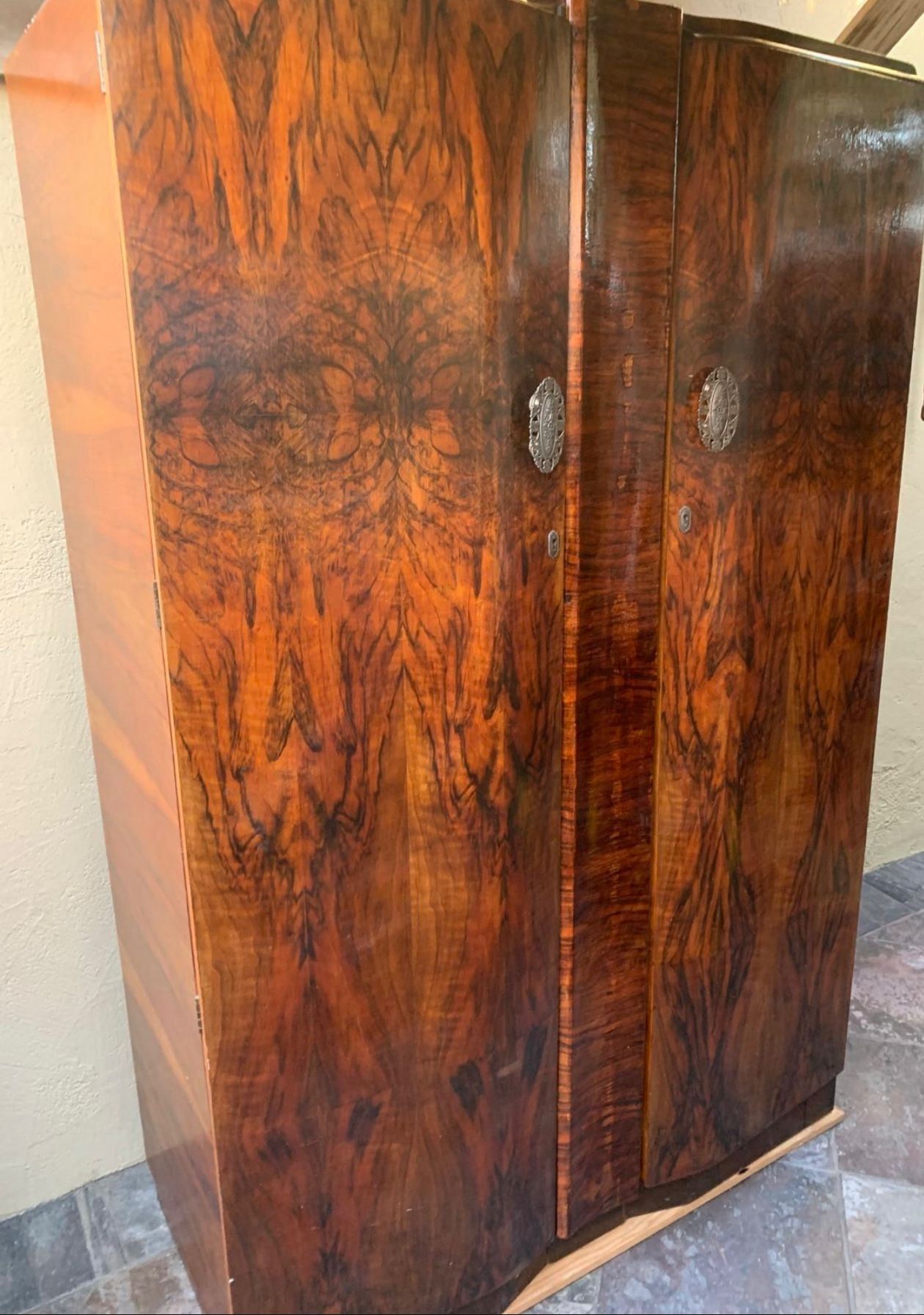 Walnut Armoire: 1920s, double door