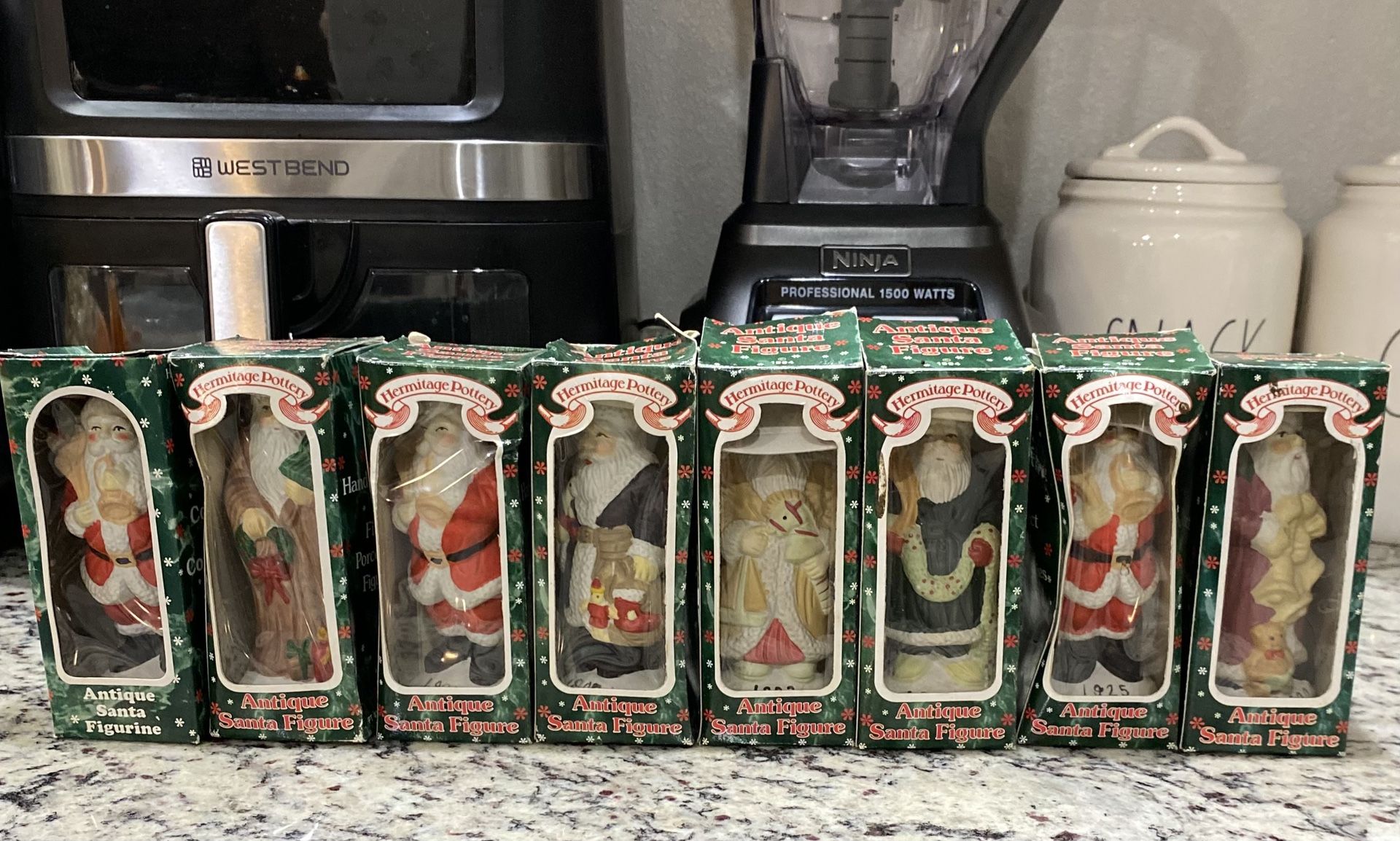 8 Christmas Porcelain Antique Santa Around The World Figures WILL NOT HOLD$3 each Must pick up 