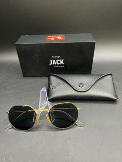 Ray-Ban RB8165V Jack Titanium Eyeglasses Unisex Replacement Lens Gold Frame