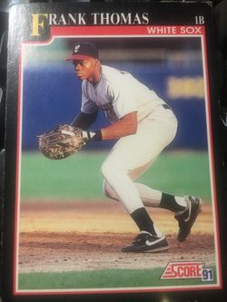 Baseball card Frank Thomas rookie white sox