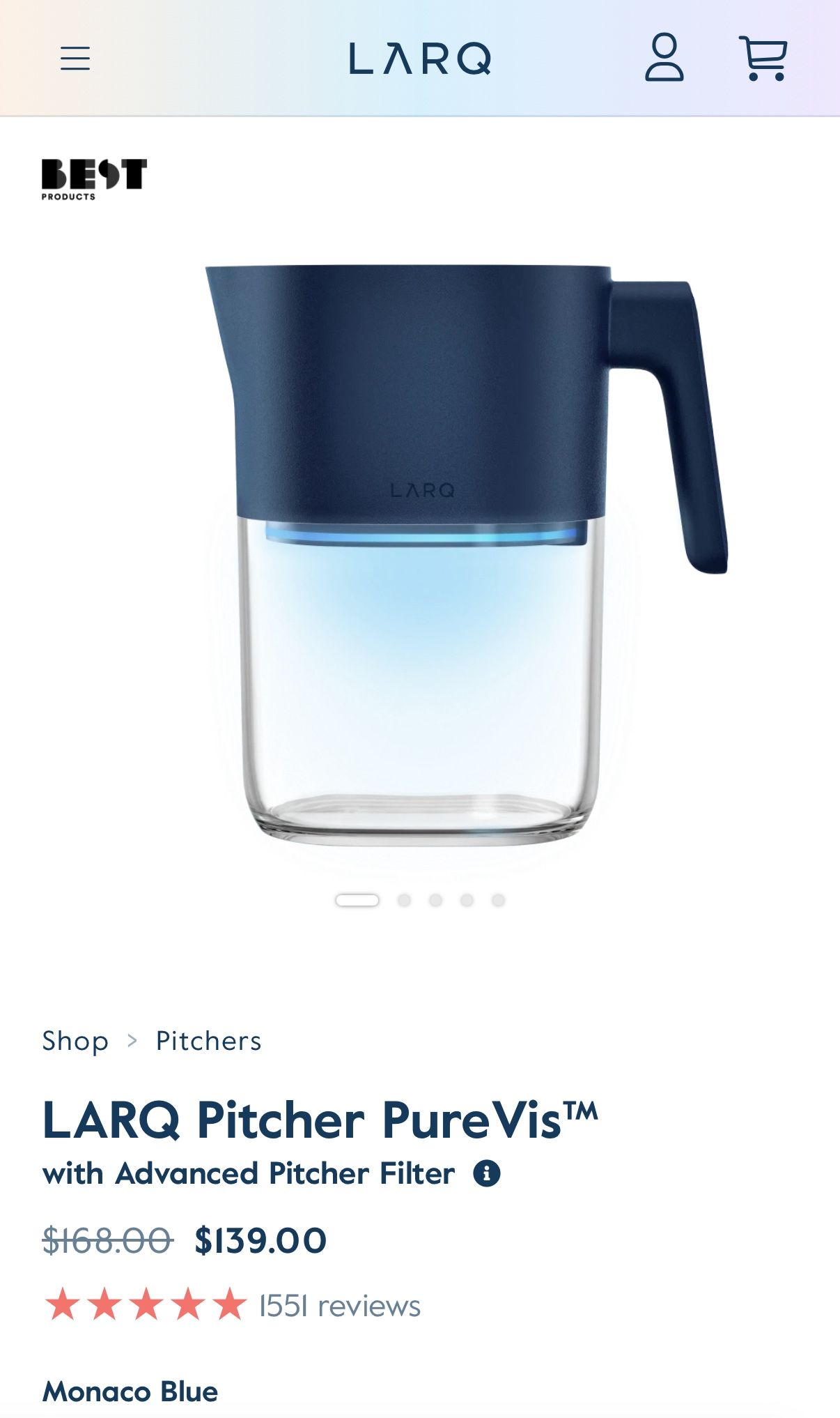 Larq Pitcher PURE Vis