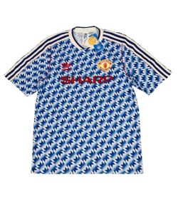 Adidas Manchester United 1990 Retro Jersey Mens Medium M Blue Reissue NWT