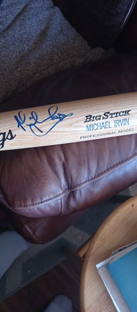 🎅🎅🎄 NFL FOOTBALL Hall Of Famer , Dallas Cowboy's Legend .... Michael Irvin " RARE " Signed Baseball Bat !! 🎄🎅🎅