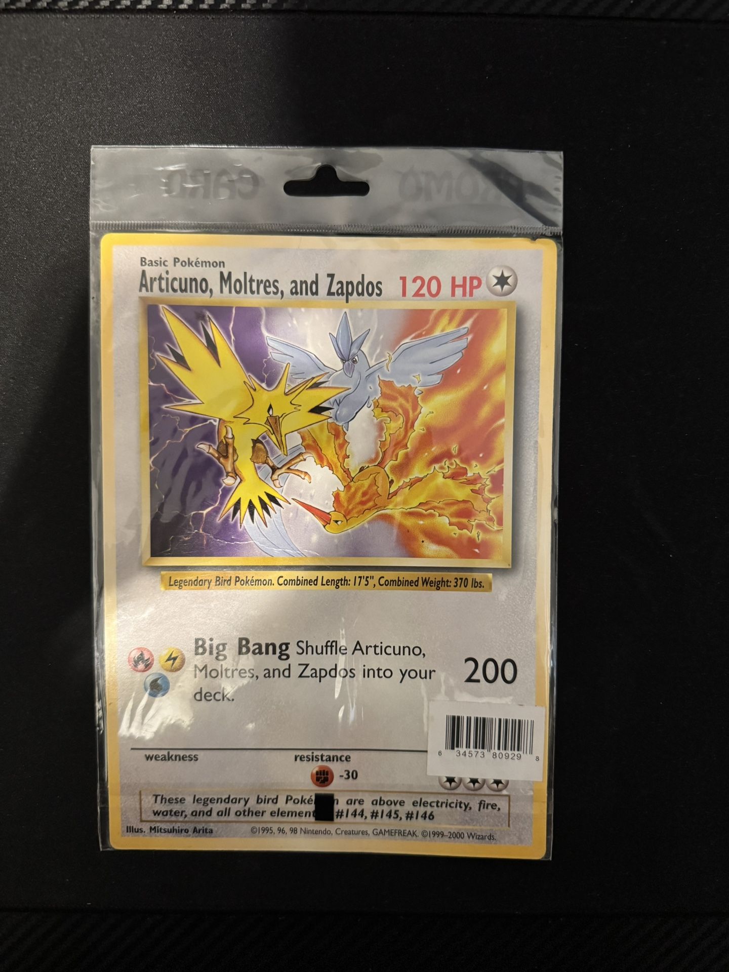 Articuno,Moltres,Zapdos Jumbo Card