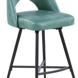 (New)- Set of 2 -Teal Counter Height Bar Stools -Brand New