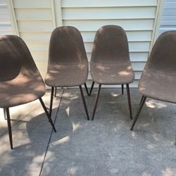 New, Price Firm, Set of 4, Copley Upholstered Dining Chair, Brown - Project 62 