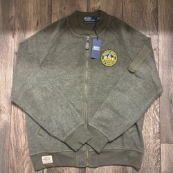Polo Ralph Lauren Men’s Mojave Brushed Fleece Bomber Jacket Size Medium