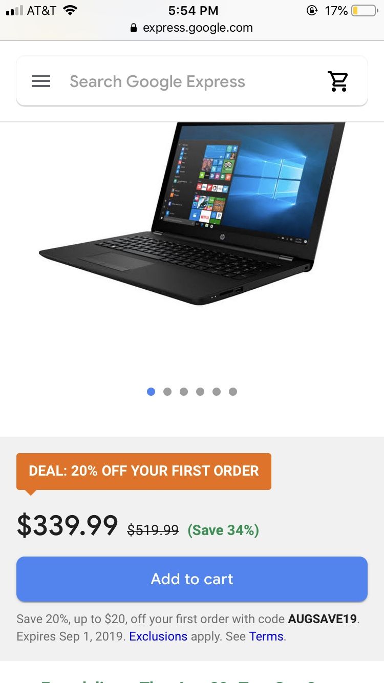 Hp touch screen notebook laptop