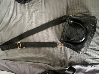 Louis Vuitton Black Monogram Embossed Crossbody Bag