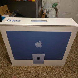 Like new imac blue computer in box
