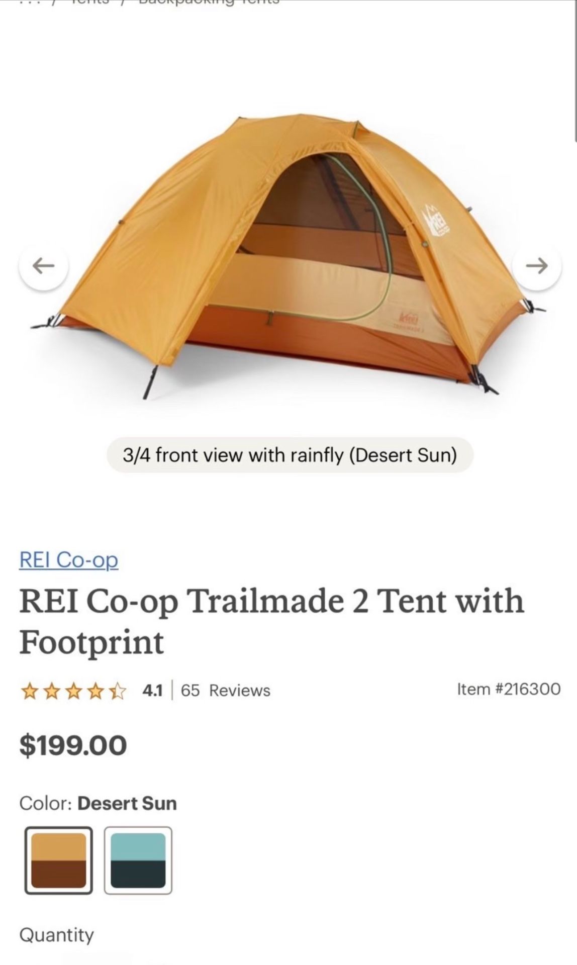 REI Co-op Trailmade 2 Tent