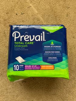 New Prevail Total Care Underpads