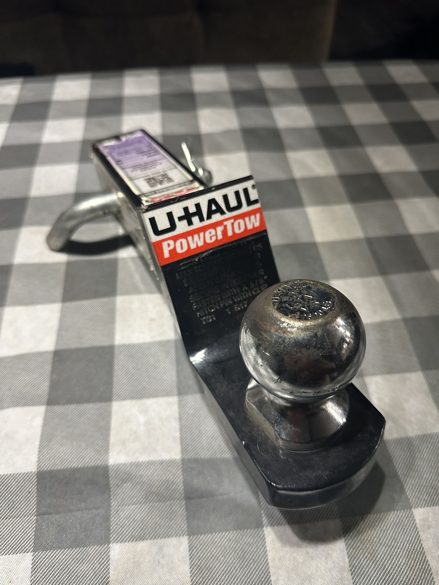 U-HAUL Power Tow 2-1/4" Drop Ball Mount, 2" Ball 7500 LB Trailer Hitch and Pin