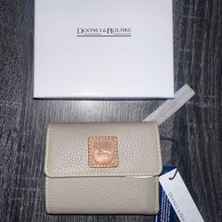 Dooney & Bourke Small Pebble Grain Wallet Taupe