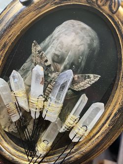 Crystal hair pins