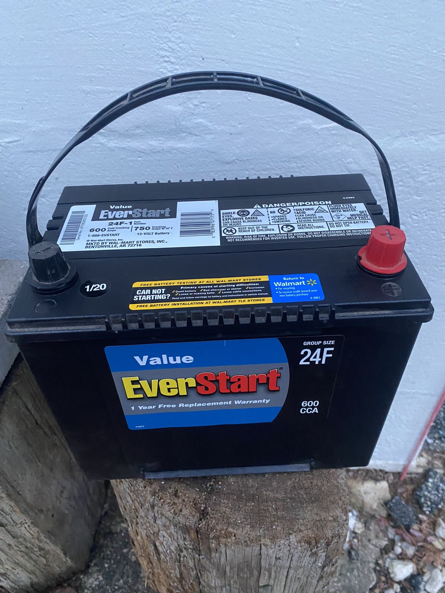 New 24F-1 Ever Start Battery Top Post