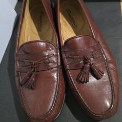 Santori Men's brown leather loafers. Made in Italy