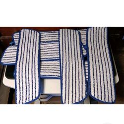 6 Pk Rubbermaid Flat Mop Pad, Microfiber, 18"inch