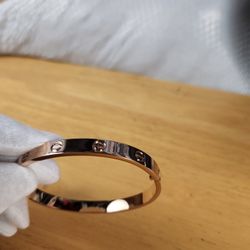 Rose Gold Love Bracelet Stainless Steel Gold Plated 