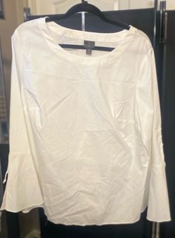 White Blouse with tied bell bottom sleeves