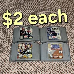 N64 Nintendo 64 Games $2 Each 