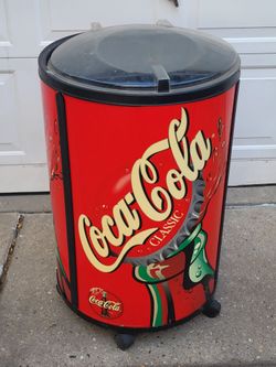 Vintage Coca-Cola Barrel Iceman Cooler
